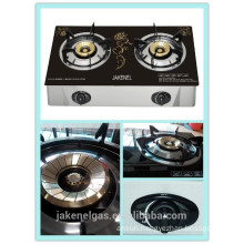 tempered glass top double burner gas stove, gas cooker